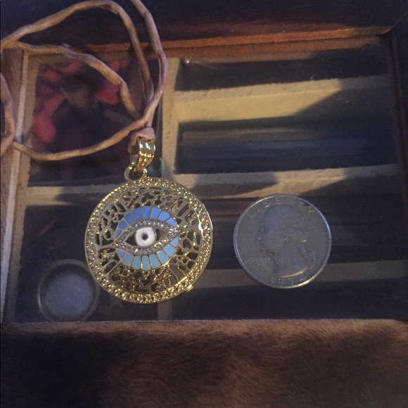 Beautiful Turkish blue evil eye  with silk cordon - Picture 8 of 8